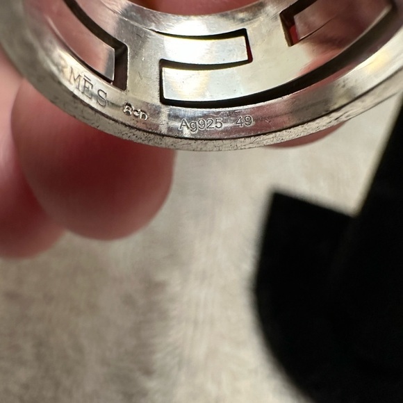 Hermes Enamel Arcane Moveable H Ring Size 5 - Picture 9 of 10